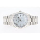 Rolex Day Date 36 Platinum Diamond Dial 118206 Automatic