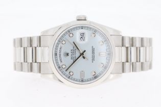 Rolex Day Date 36 Platinum Diamond Dial 118206 Automatic