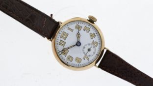 VINTAGE 9CT TRENCH WATCH CIRCA 1920's