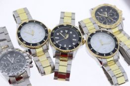 5x L'VEL QUARTZ WATCHES. Currently running. All brand new, with box.