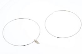 18ct White Gold, Large Hoops, 9.45g