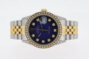 ROLEX DATEJUST Diamond Set Stainless steel and gold Automatic