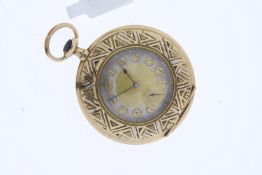 14K ART DECO POCKET WATCH