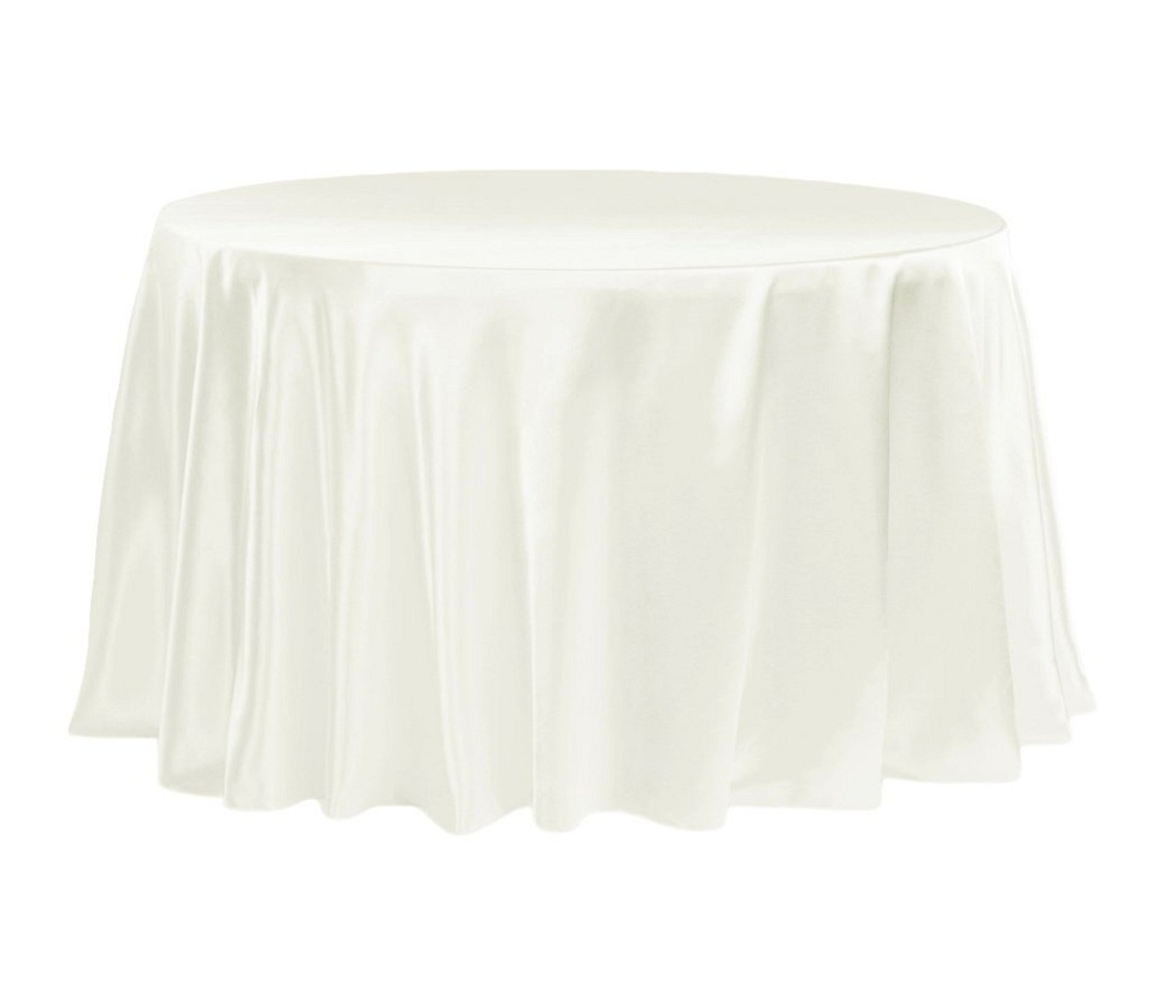 8' Table Drape, Satin Ivory