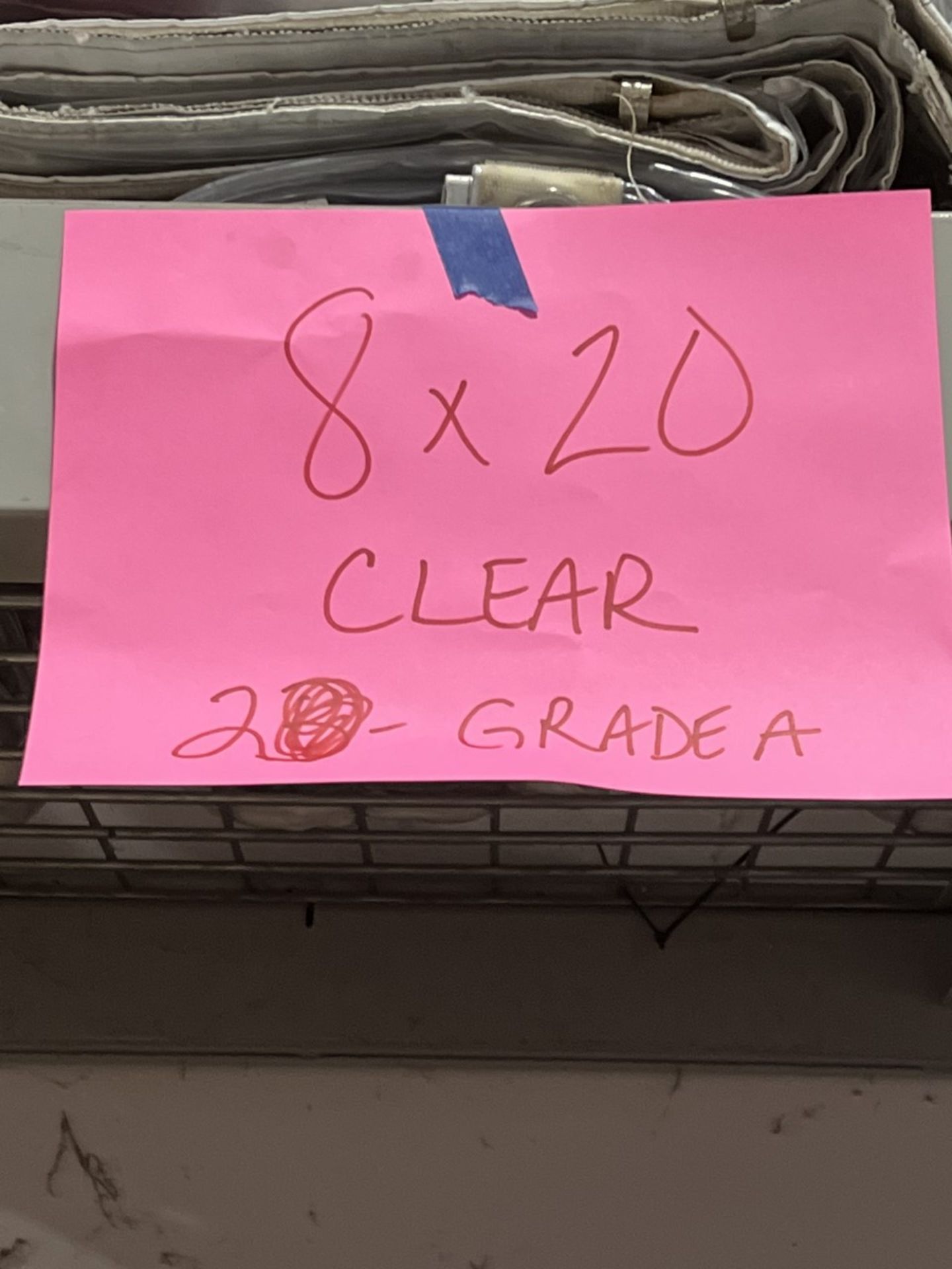 8x20 Clear Wall including (2) Grade A, (4) Grade B, (4) Grade C