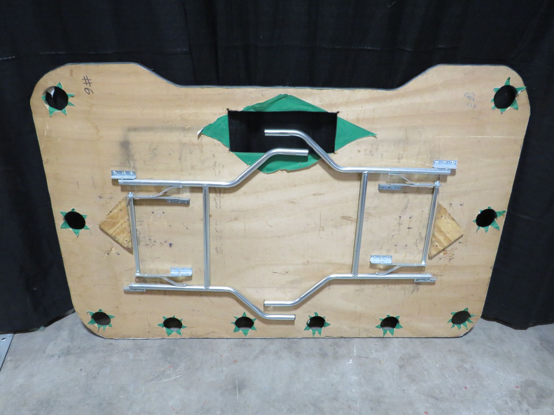 Texas Hold Em Table w/ cup holders & chip trays - Image 2 of 2