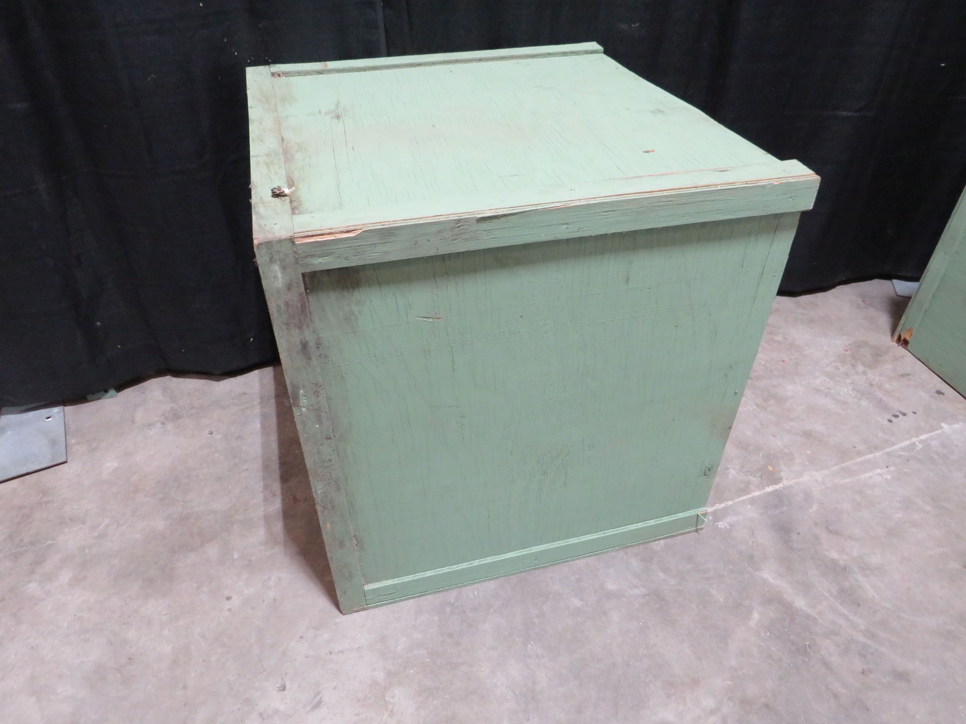 33" x 33" x 33" Green Wooden "MASH" Boxes