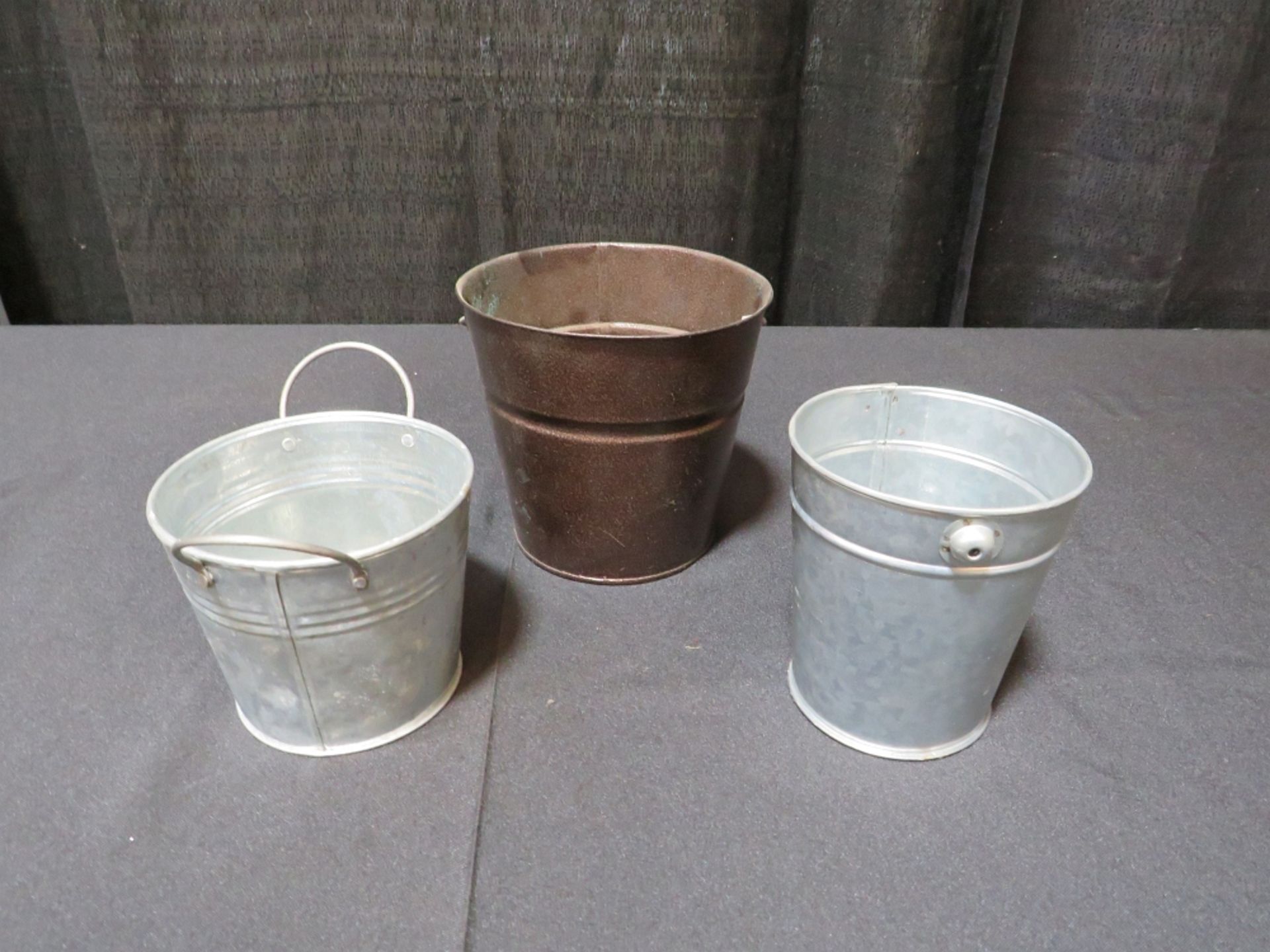 Galvanized & Bronze Buckets, 4" 5" & 6"