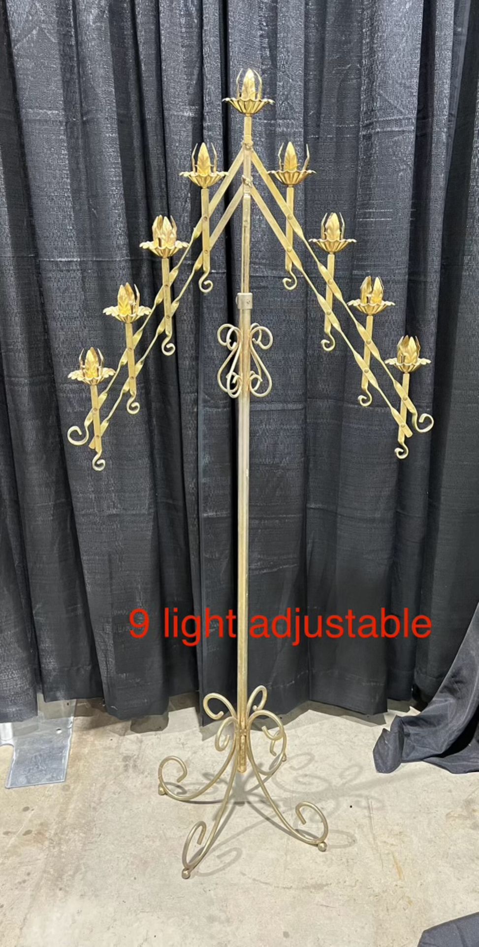 9-Light Adjustable Candelabra