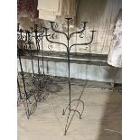 5-Candle Black Wrought Iron Candelabara