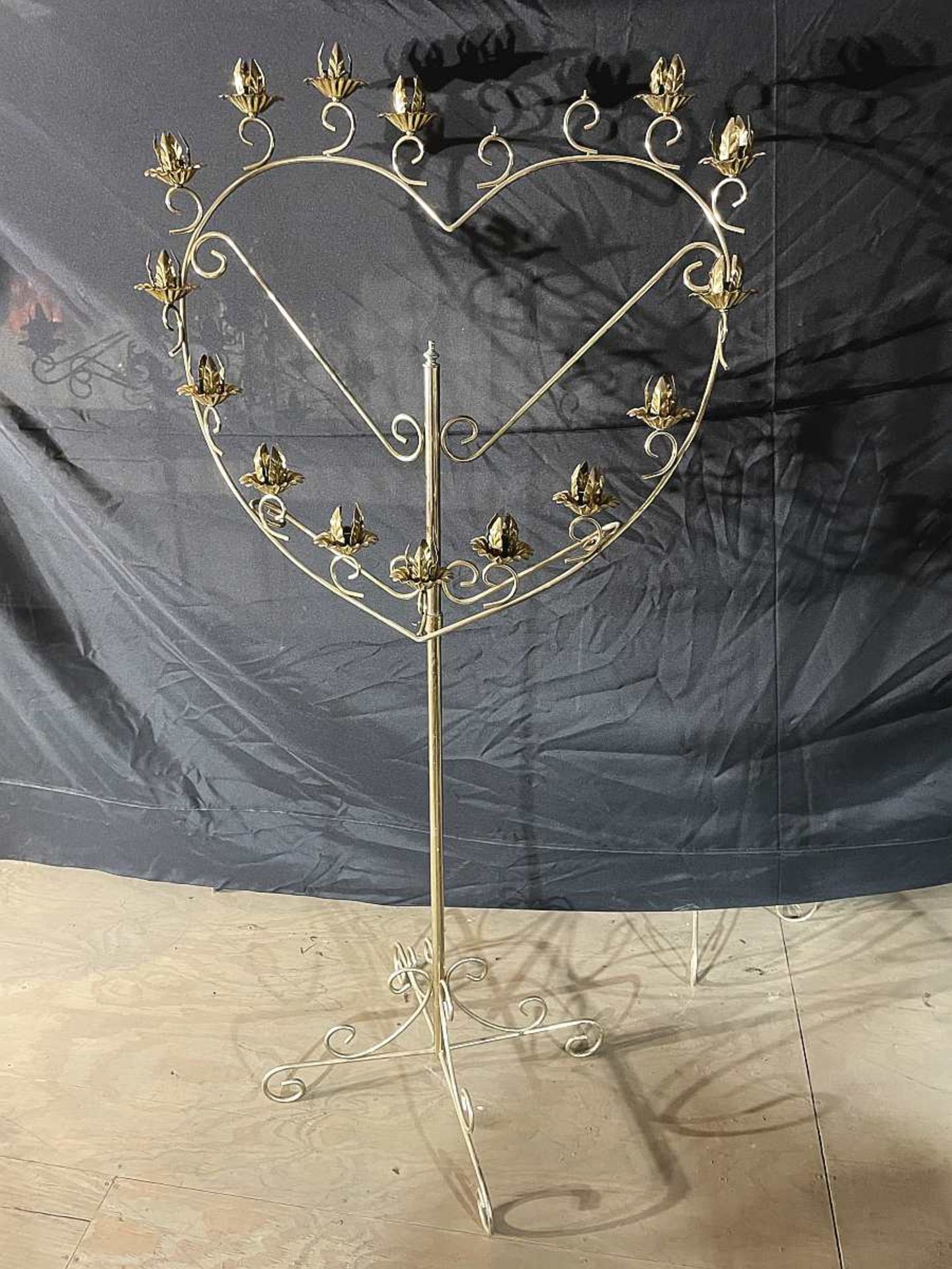 17-Light Single Heart Candelabra