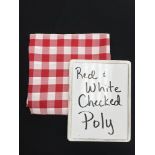 132" Round A-1 Red & White Check Poly