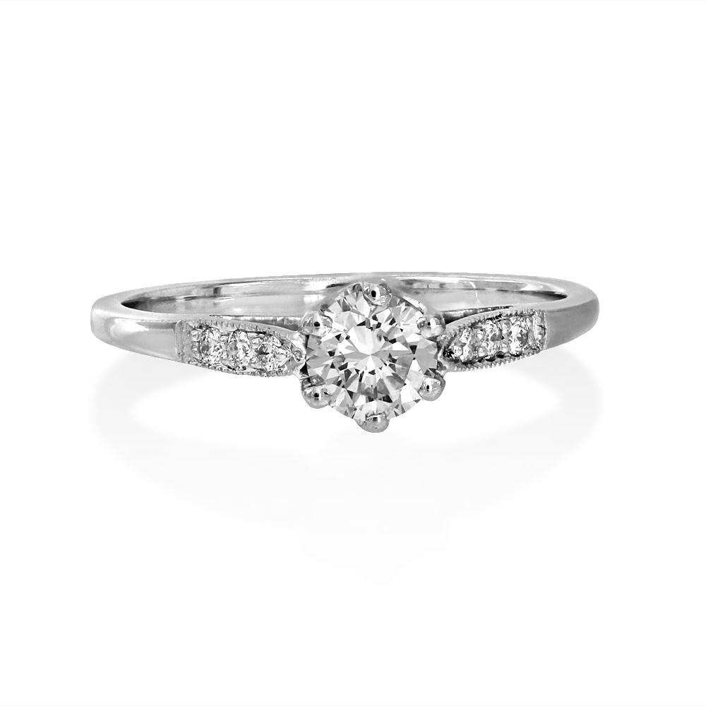 A Platinum And Diamond Ring