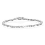 An 18ct White Gold And Diamond Line Bracelet