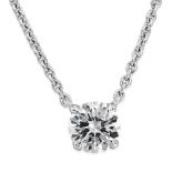 An 18ct White Gold Diamond Solitaire Necklace