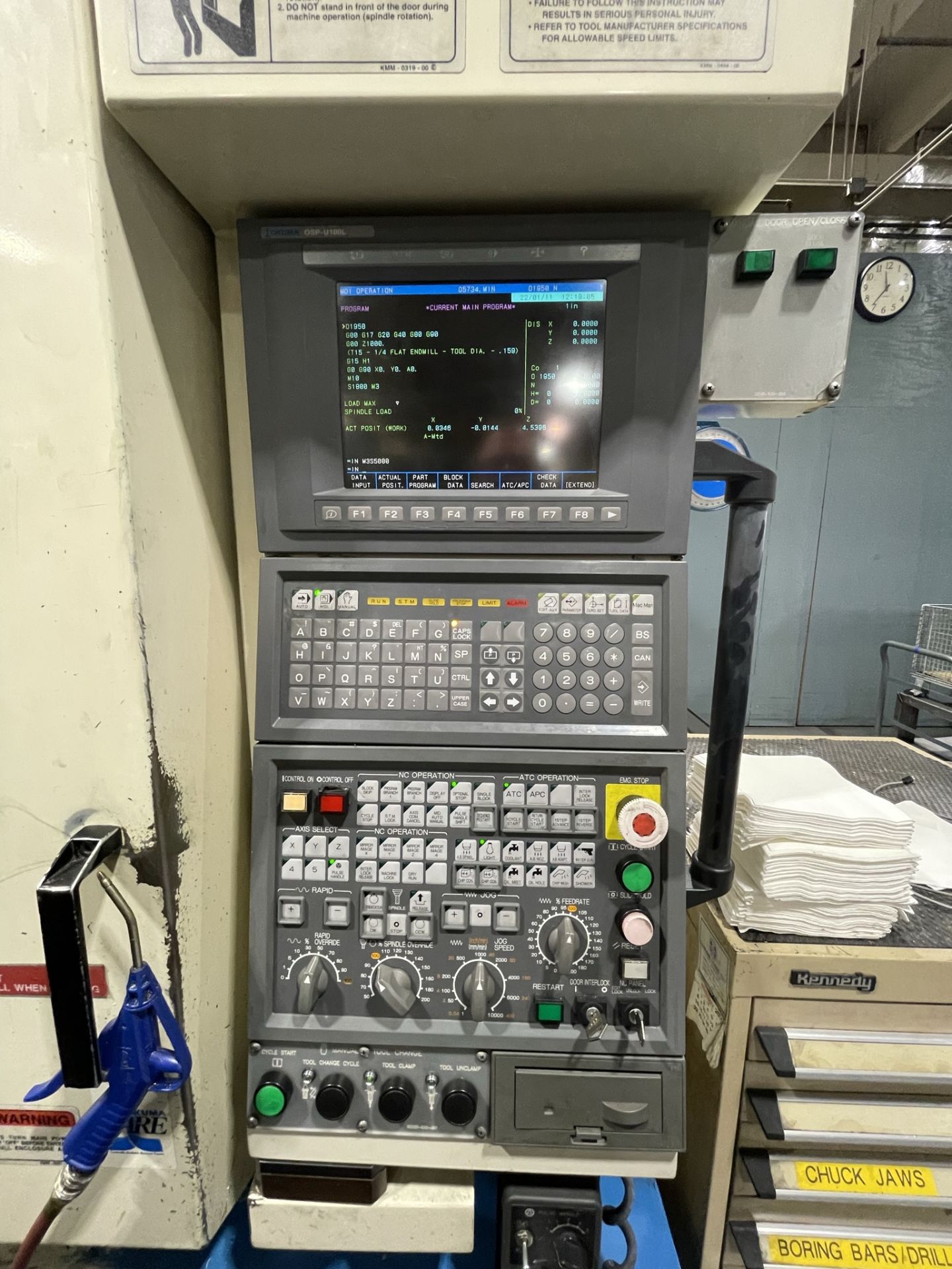 OKUMA MODEL MX-45VAE CNC VERTICAL MACHINING CENTER WITH OSP-U100L Control, MFG. 1997 - Image 4 of 10