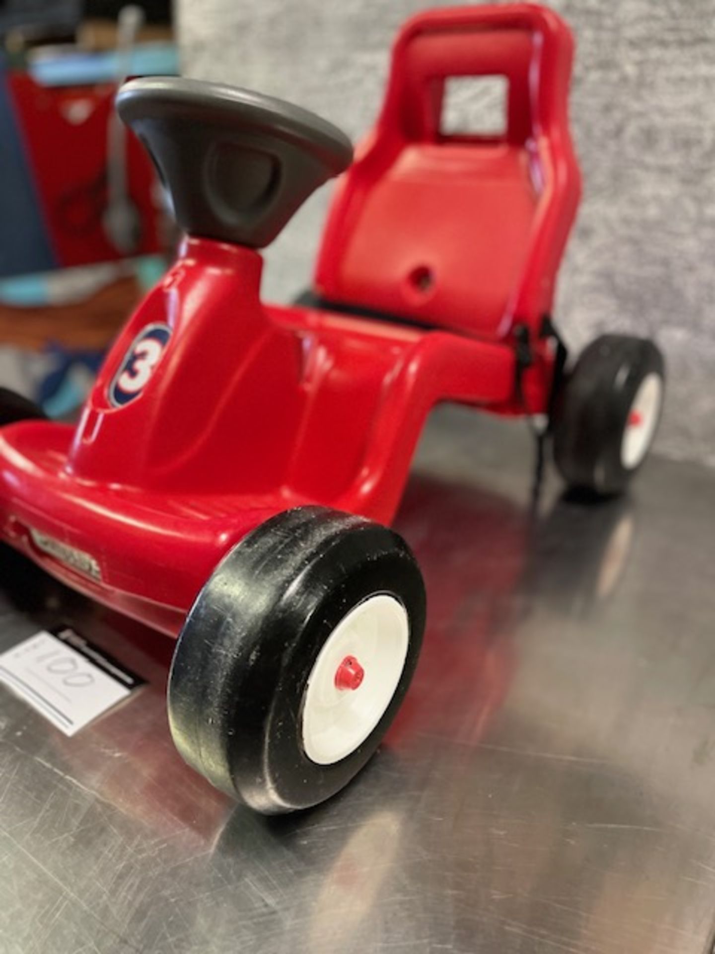 SIMPLAY RED PUSH CART, 30”X 21”(SUBJECT TO BULK BID LOT 99) - Image 2 of 4