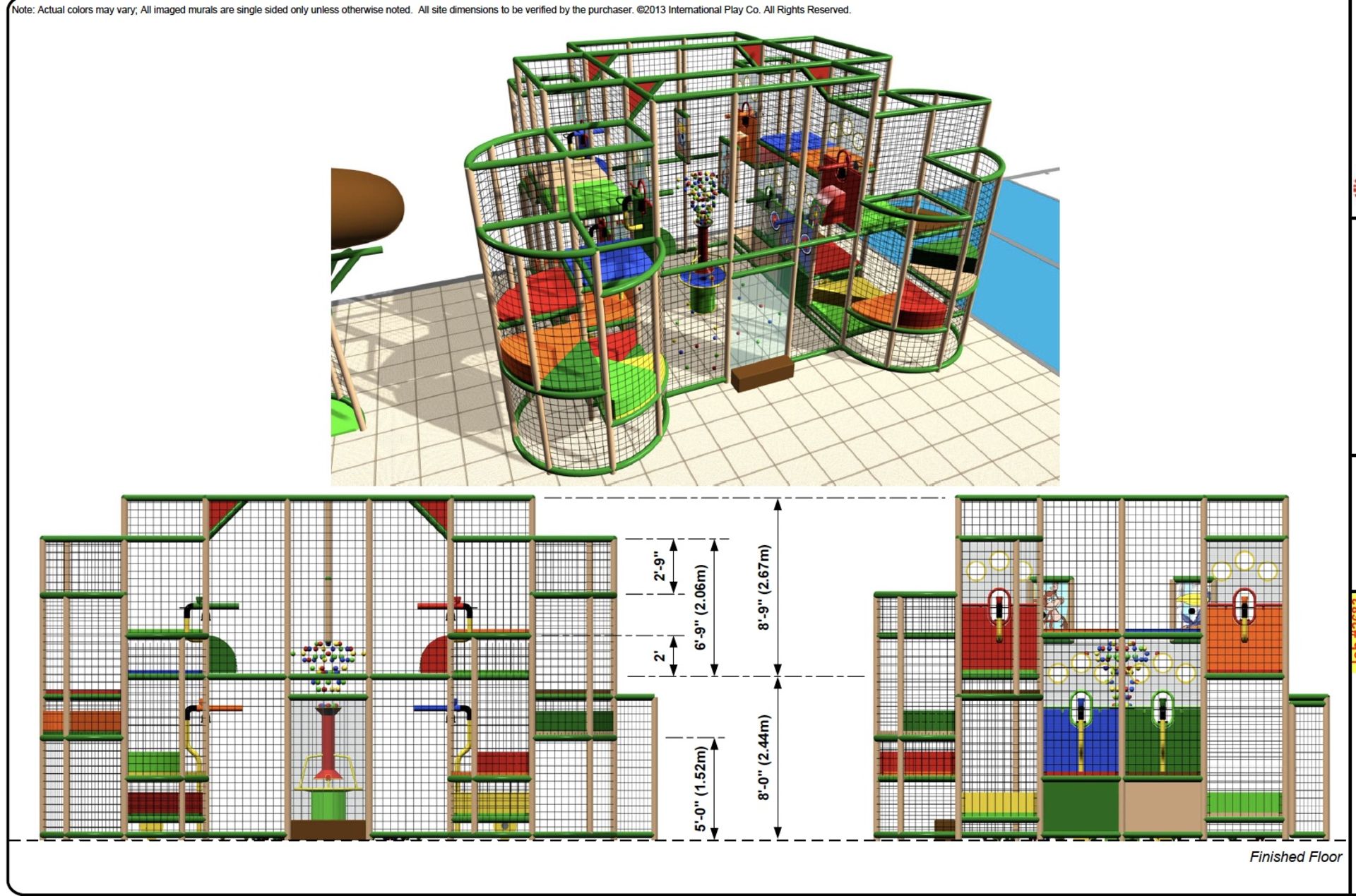 ONE INDOOR PLAYGROUND W/8X AIR BLOWER CANONS & BALLS W/BALL FOUNTAIN & SHOOTER *SUBJECT TO LOT 99 - Image 3 of 4