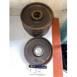 LOT/OLYMPIC STANDARD BARBELLS, WEIGHT 10 LBS, QTY 6