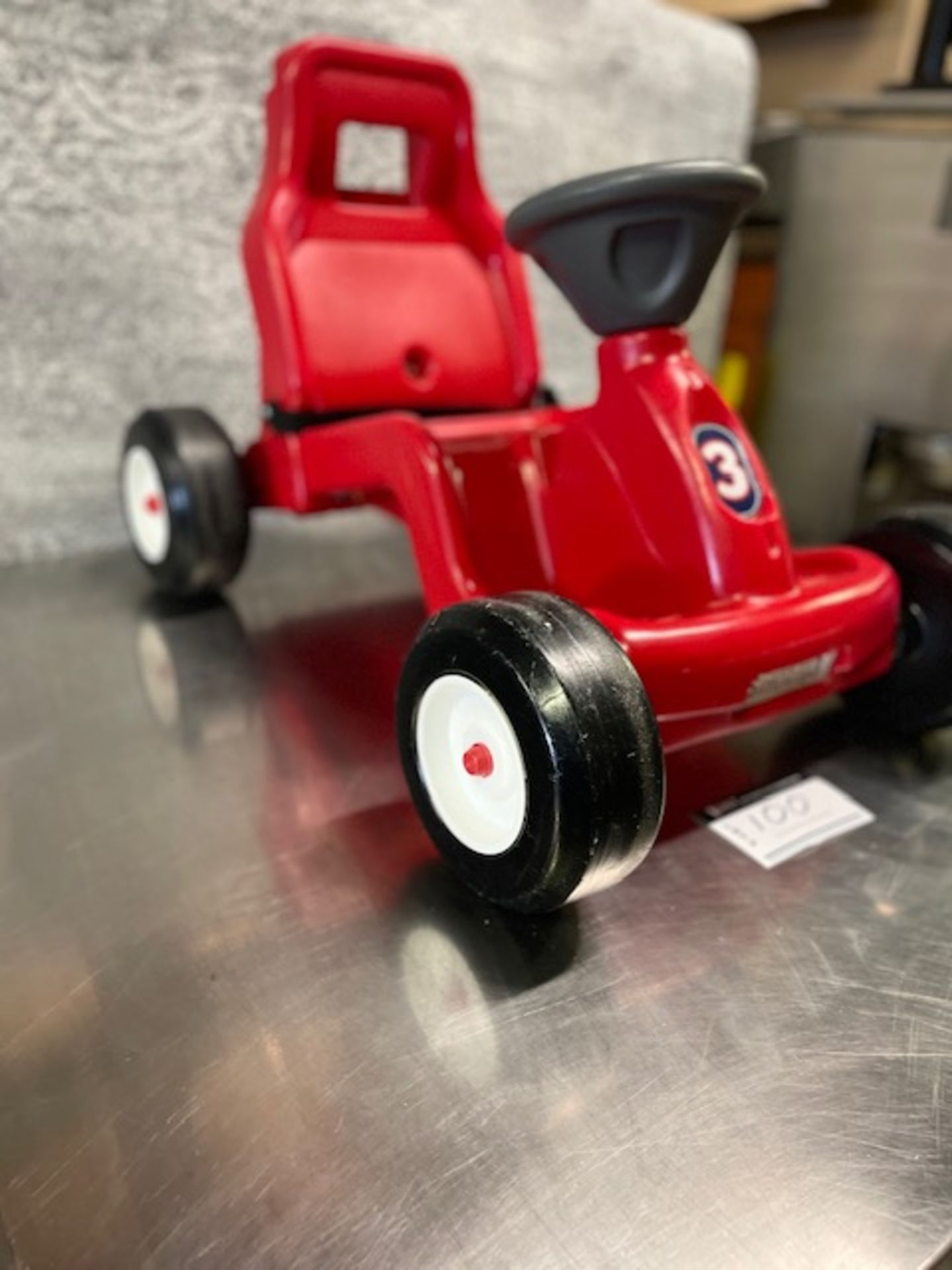 SIMPLAY RED PUSH CART, 30”X 21”(SUBJECT TO BULK BID LOT 99)