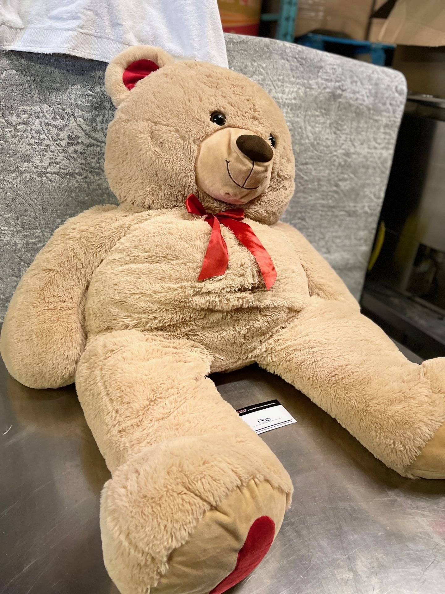 LARGE PLUSH TEDDY BEAR, 47”X 25”(SUBJECT TO BULK BID LOT 99)