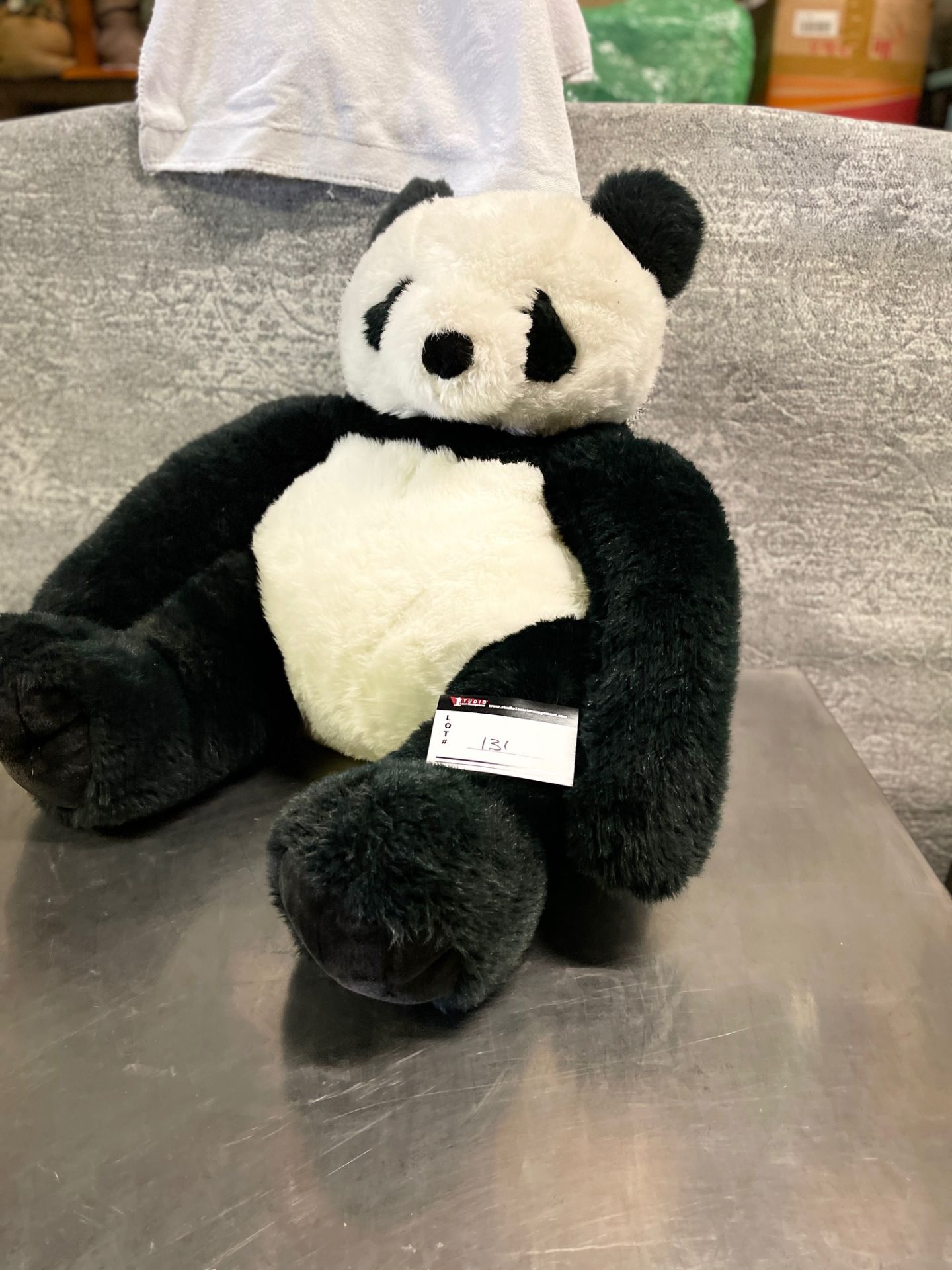 PANDA BEAR STUFFED AND PLUSH, 25”X23”(SUBJECT TO BULK BID LOT 99) - Image 3 of 3