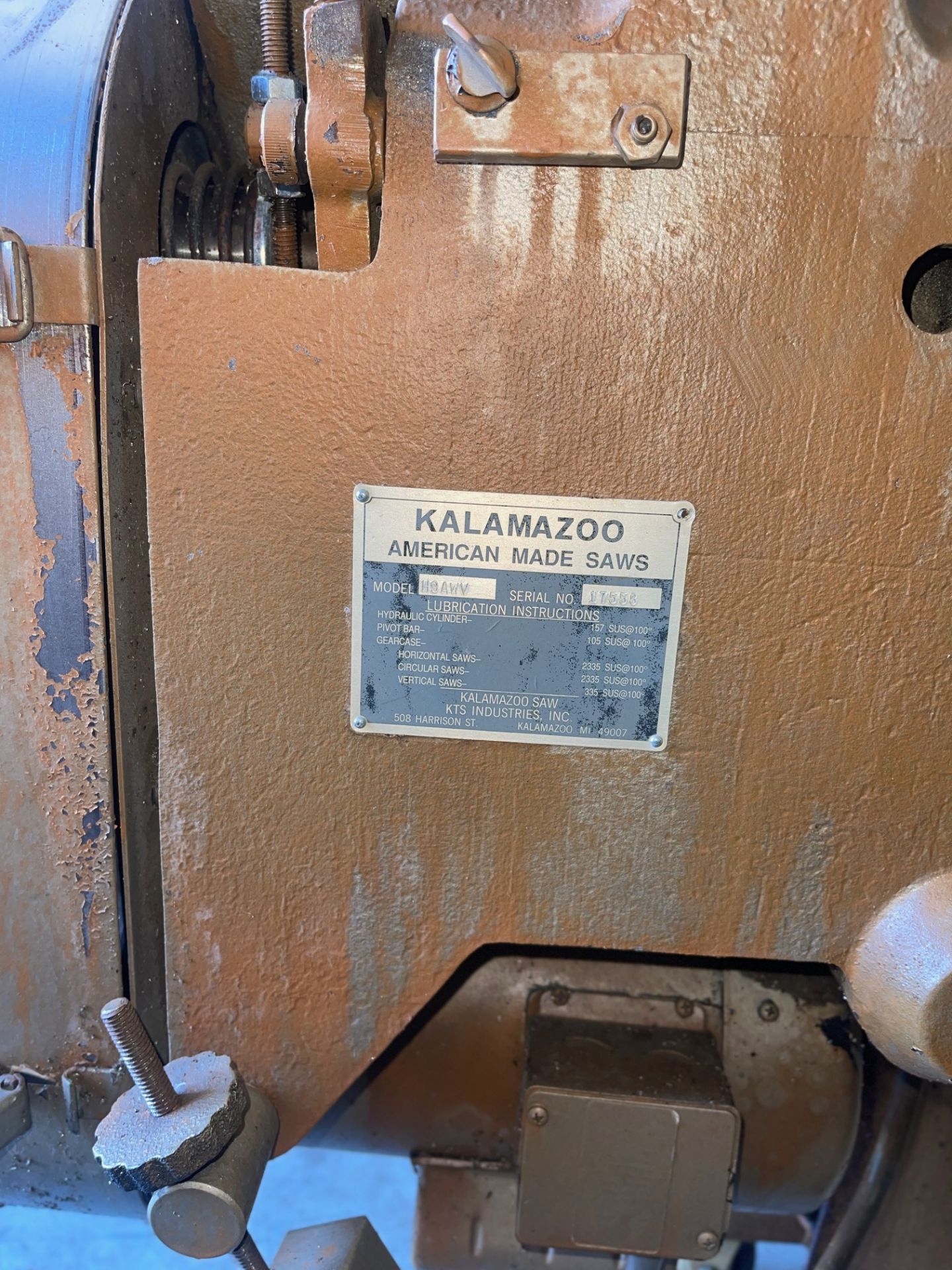 KALAMAZOO H9AWV 9″ X 13″, HORIZONTAL BAND SAW - Image 3 of 5