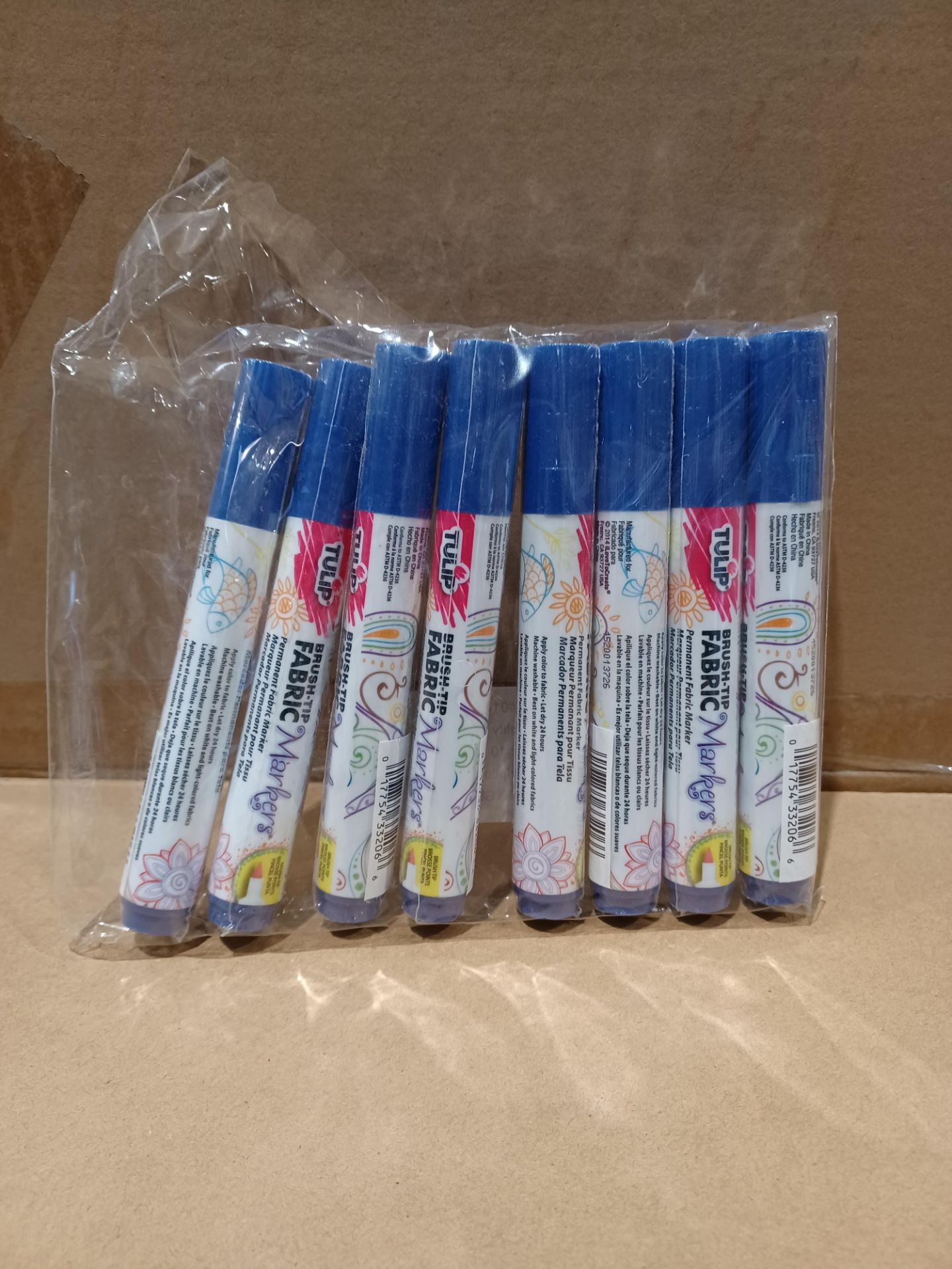 360 X BRAND NEW TULIP BRUSHTIP FABRIC MARKERS BLUE RRP £2.50 EACH S1-22