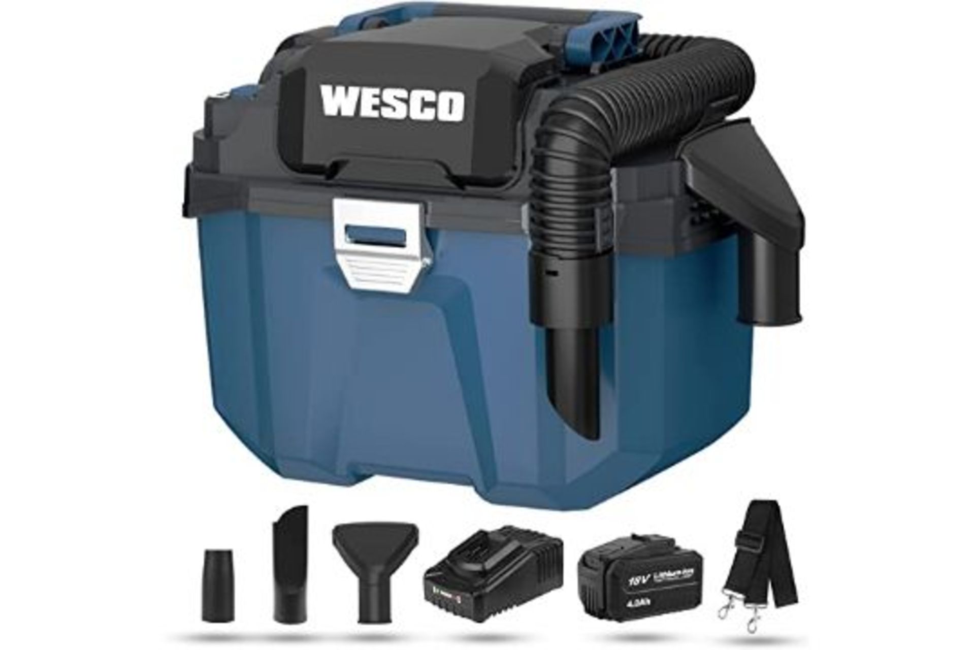 New Boxed WESCO 18v Wet and Dry Vacuum Cleaner, Cordless Wet Dry Vacuum Cleaner, 3.6 kg Compact