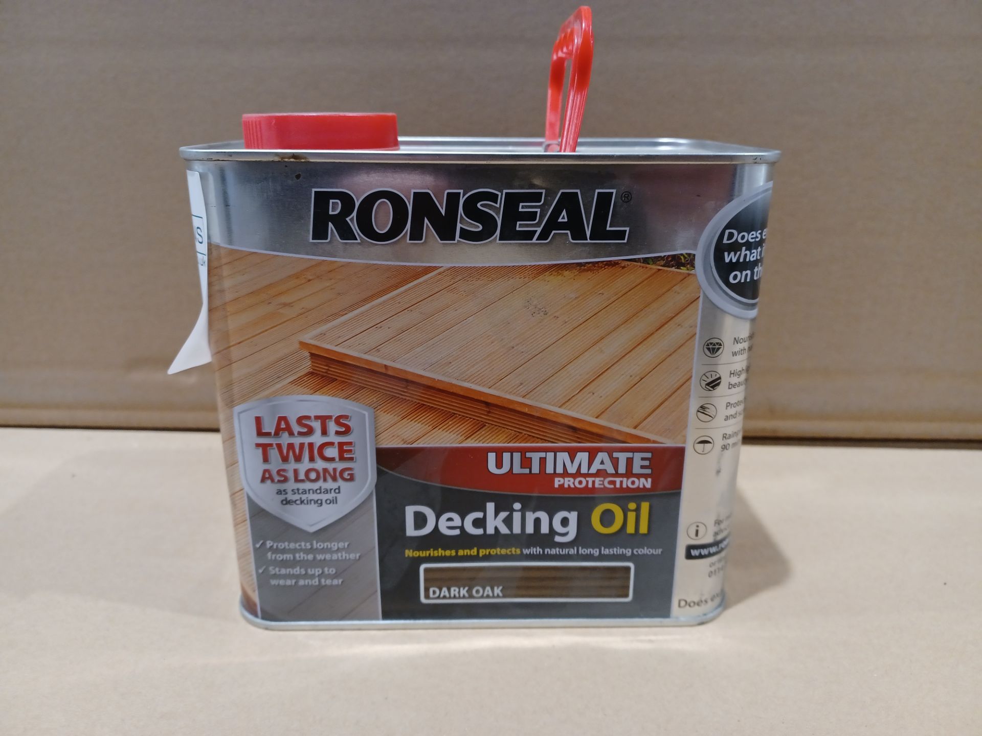 6 X BRAND NEW RONSEAL ULTIMATE PROTECTION DECKING OIL 2.5L DARK OAK RRP £40 EACH S1-27