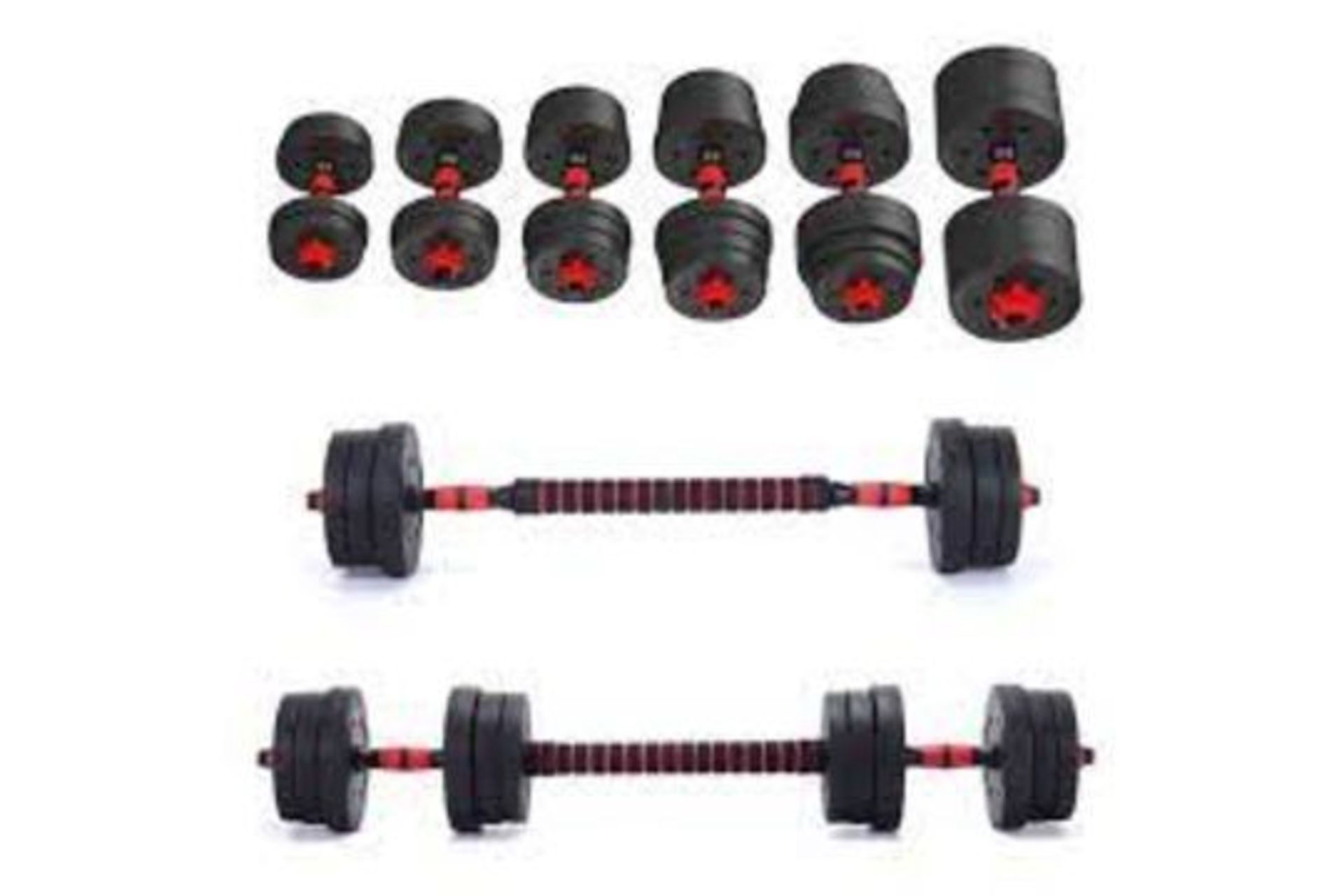 6 X BRAND NEW 10KG DUMBELL BARBELL SETS R15-8