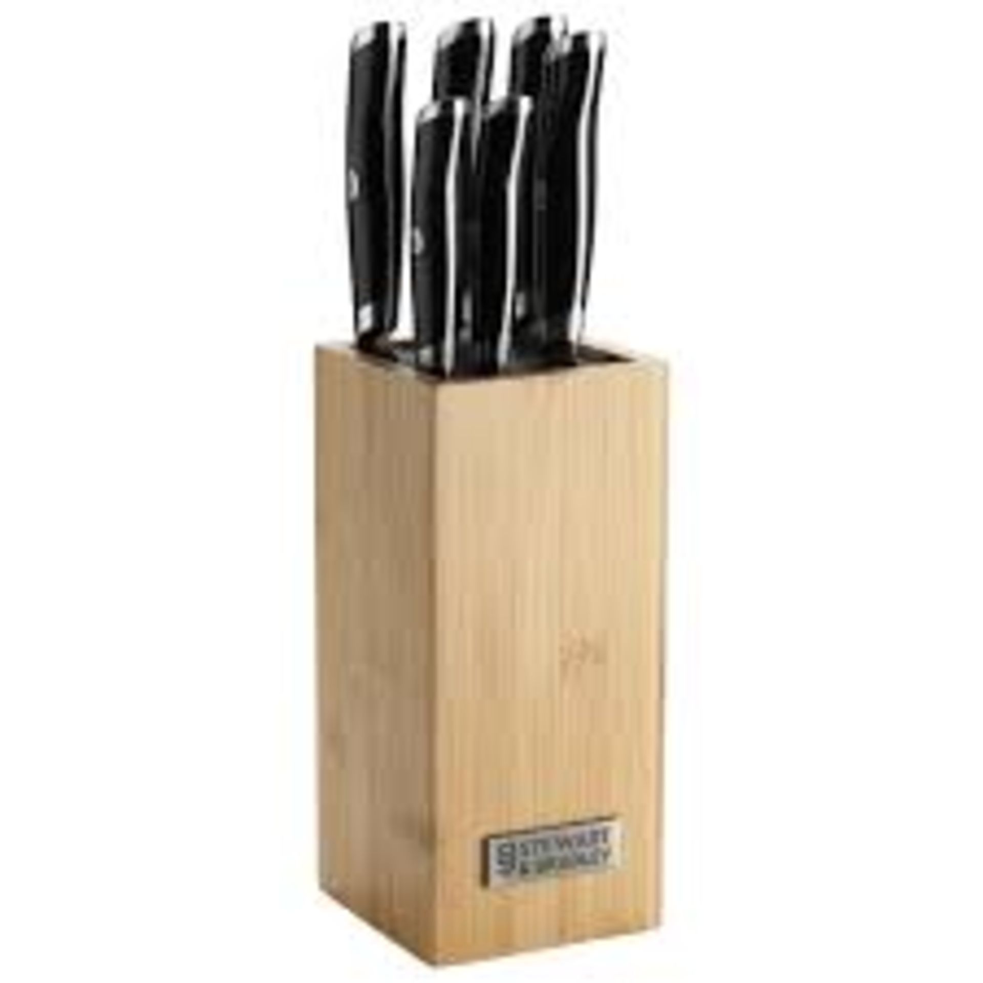 2 X NEW BOXED 5 PIECE HIGH QUALITY KNIFE SETS WITH BAMBOO BLOCK (REF1000304ROW13)