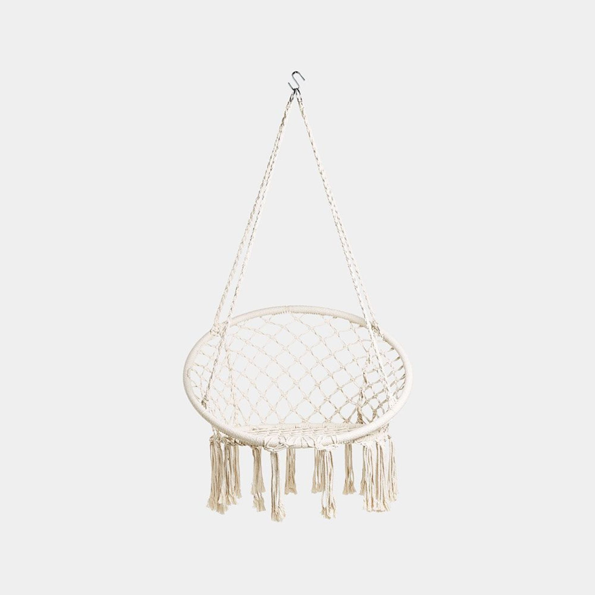 Boho Ivory Rope Hanging Garden Chair. A hanging chair really does have it all: a cocoonlike