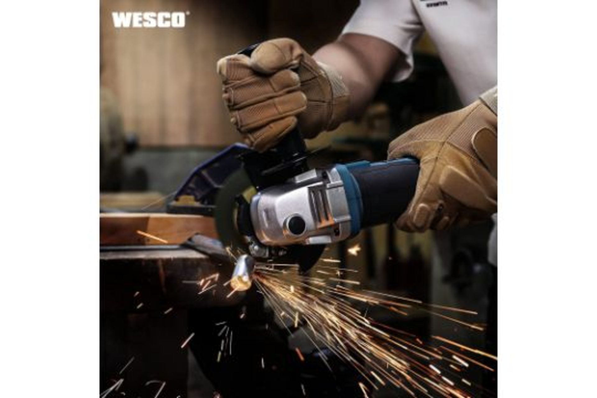 New Boxed WESCO Cordless Angle Grinder, 18V 4.0Ah Cordless Grinder, Angle Grinder Cordless with - Bild 2 aus 2