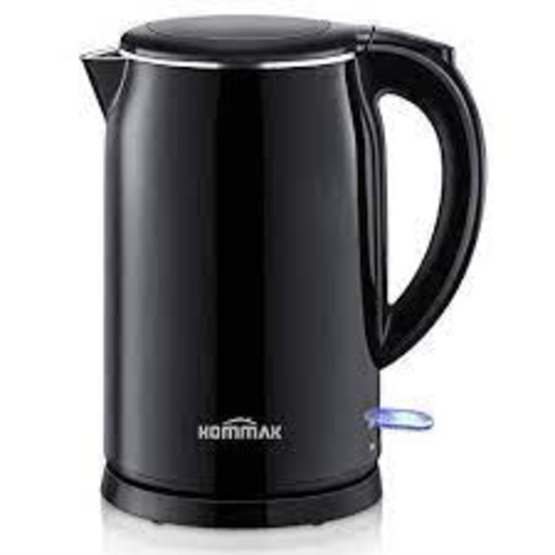 3 X BRAND NEW HOMMAK BLACK STAINLESS STEEL 2000W KETTLES EBR