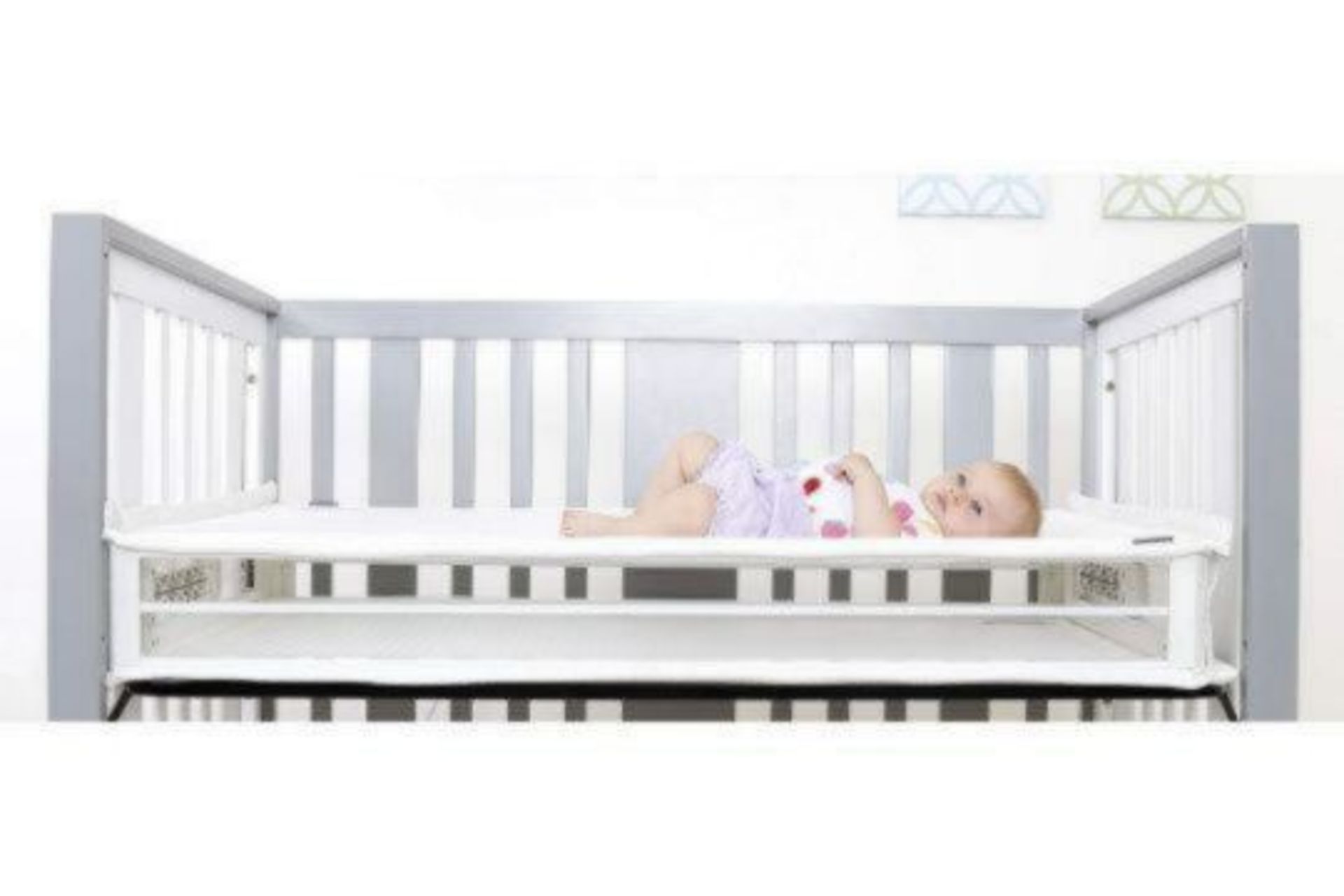 4 x Brand New Boxed - Baby Trend Respiro Cot Mattress Breathable mesh and Open Air Sides. RRP £169.