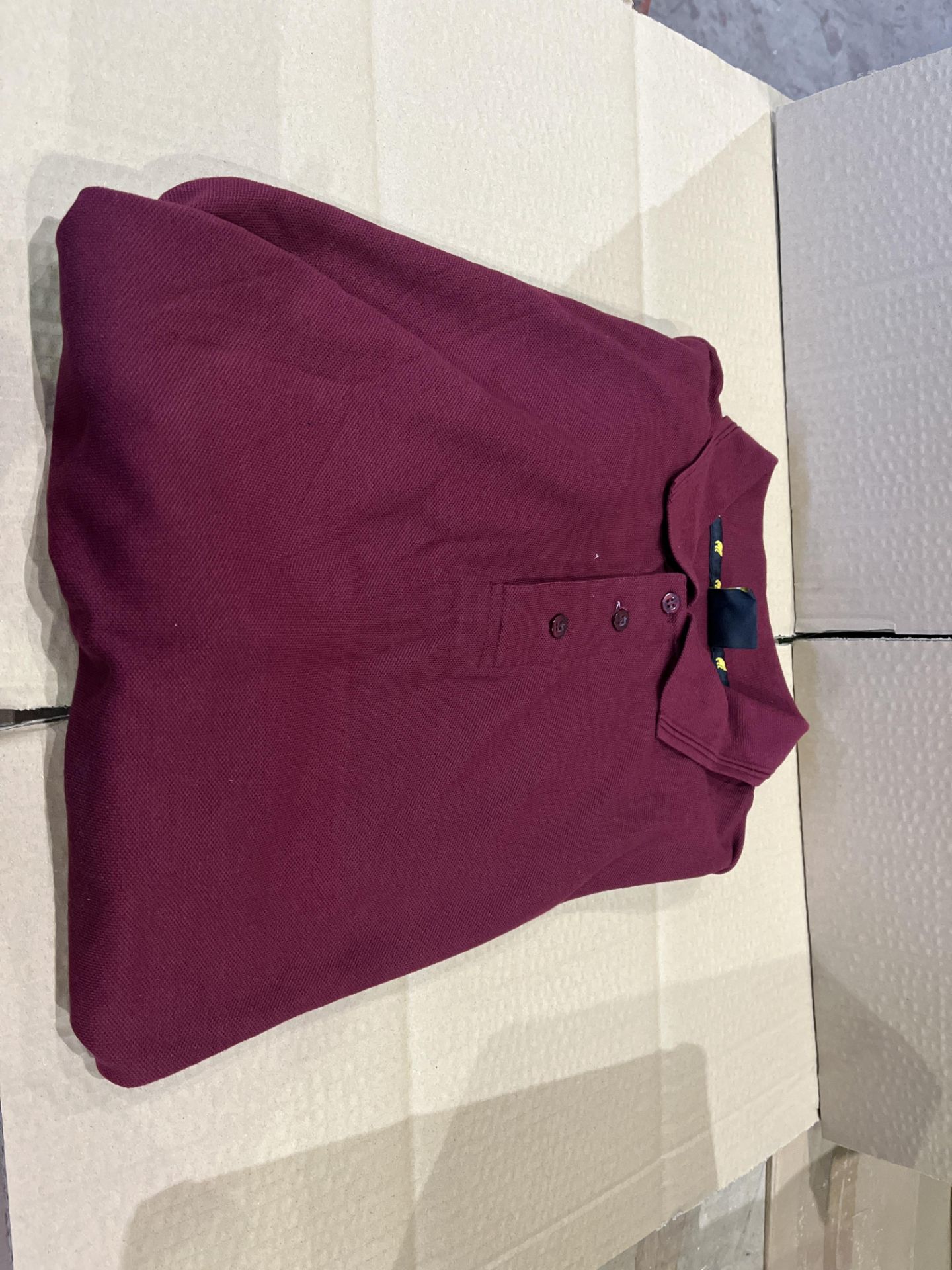 35 X BRAND NEW BEAR WORKWEAR PREMIUM BURGUNDY POLO SHIRTS SIZE XL R16-2