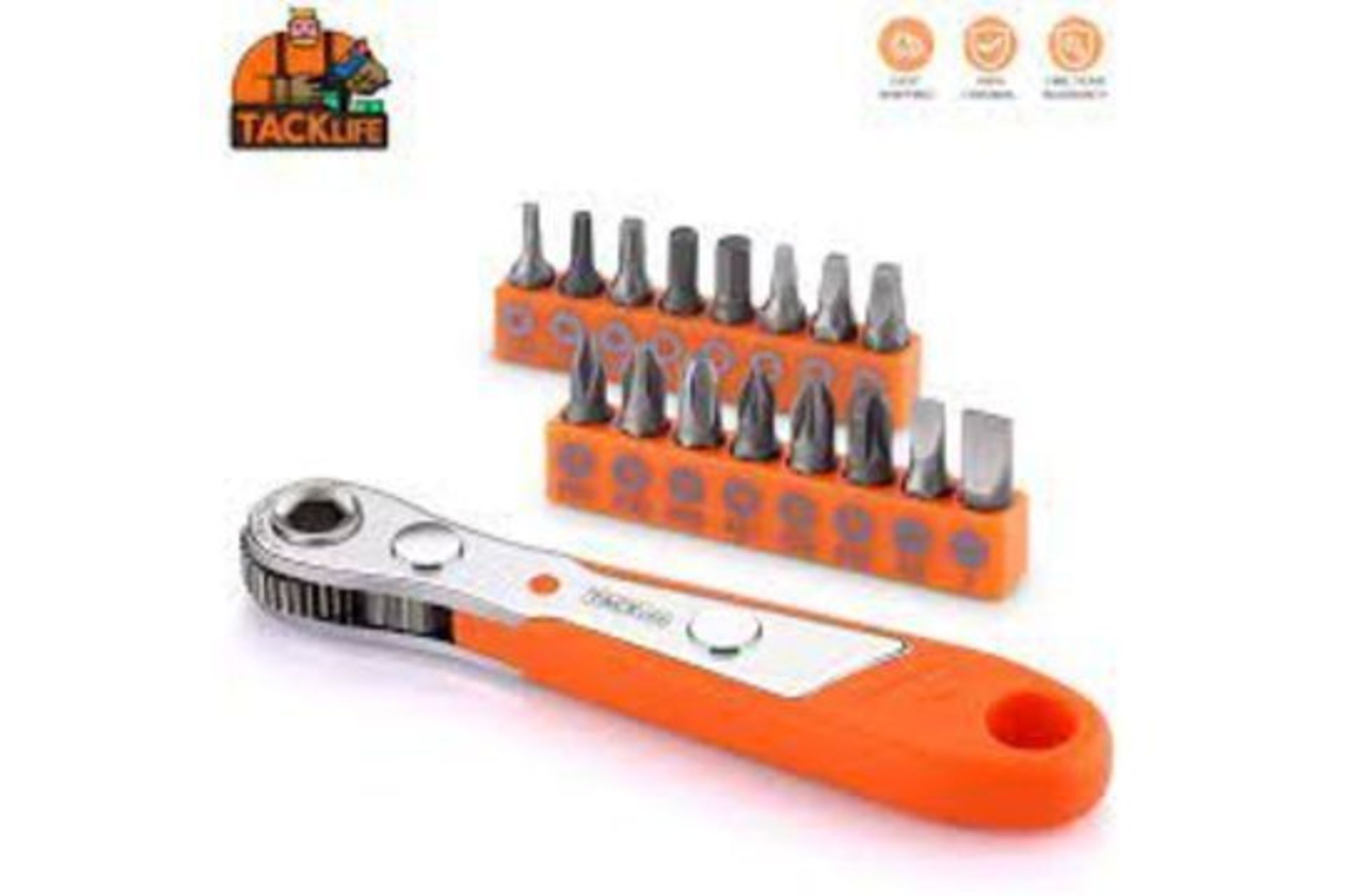 10 X NEW PACKAGED TACKLIFE HRSB1A Ratchet Wrench Set Ratchet Wheel with 36 Teeth Reversible Training