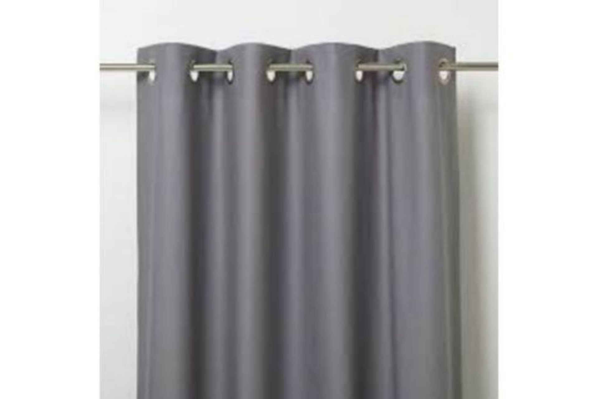 4 X NEW PACKAGED GOODHOME VESTRIS ANTI-COLD CURTAINS IN GREY. EASY CARE. 140CMX260CM(DROP). ROW 13
