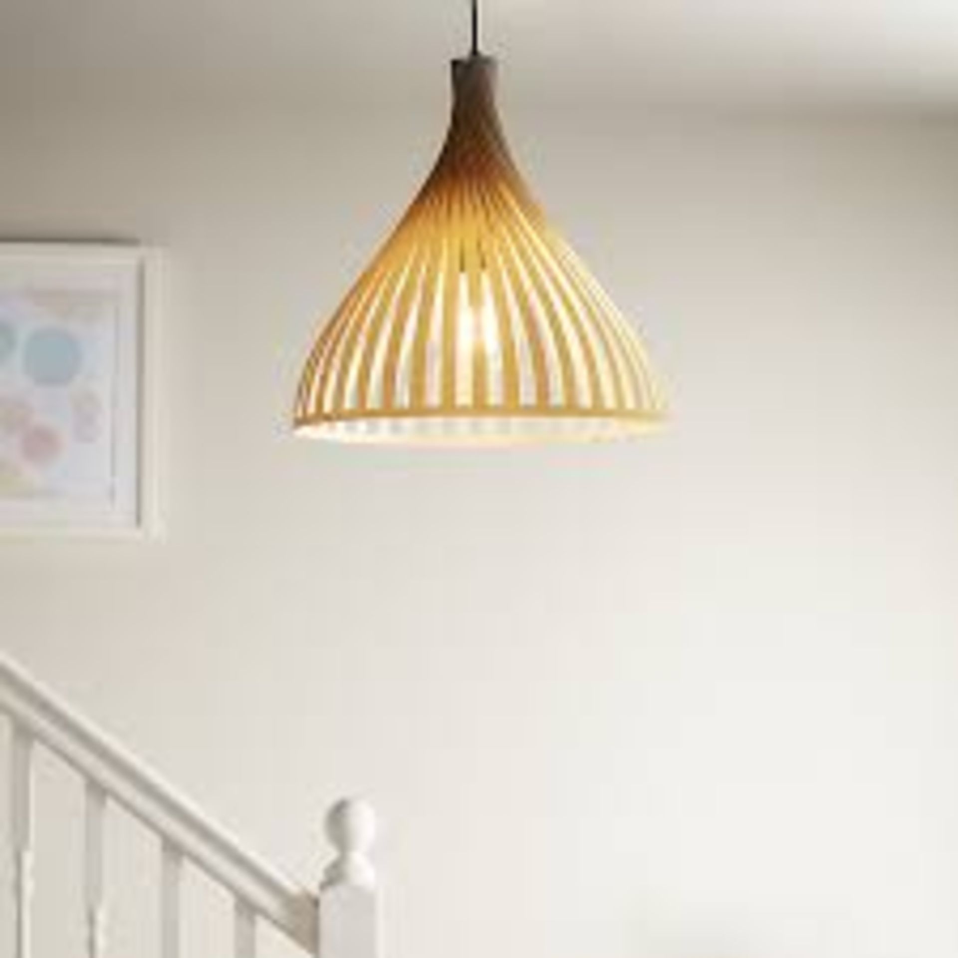 20 X BRAND NEW CROZON MUSTARD PENDANT CEILING LIGHTS 380MM RRP £22 EACH R19