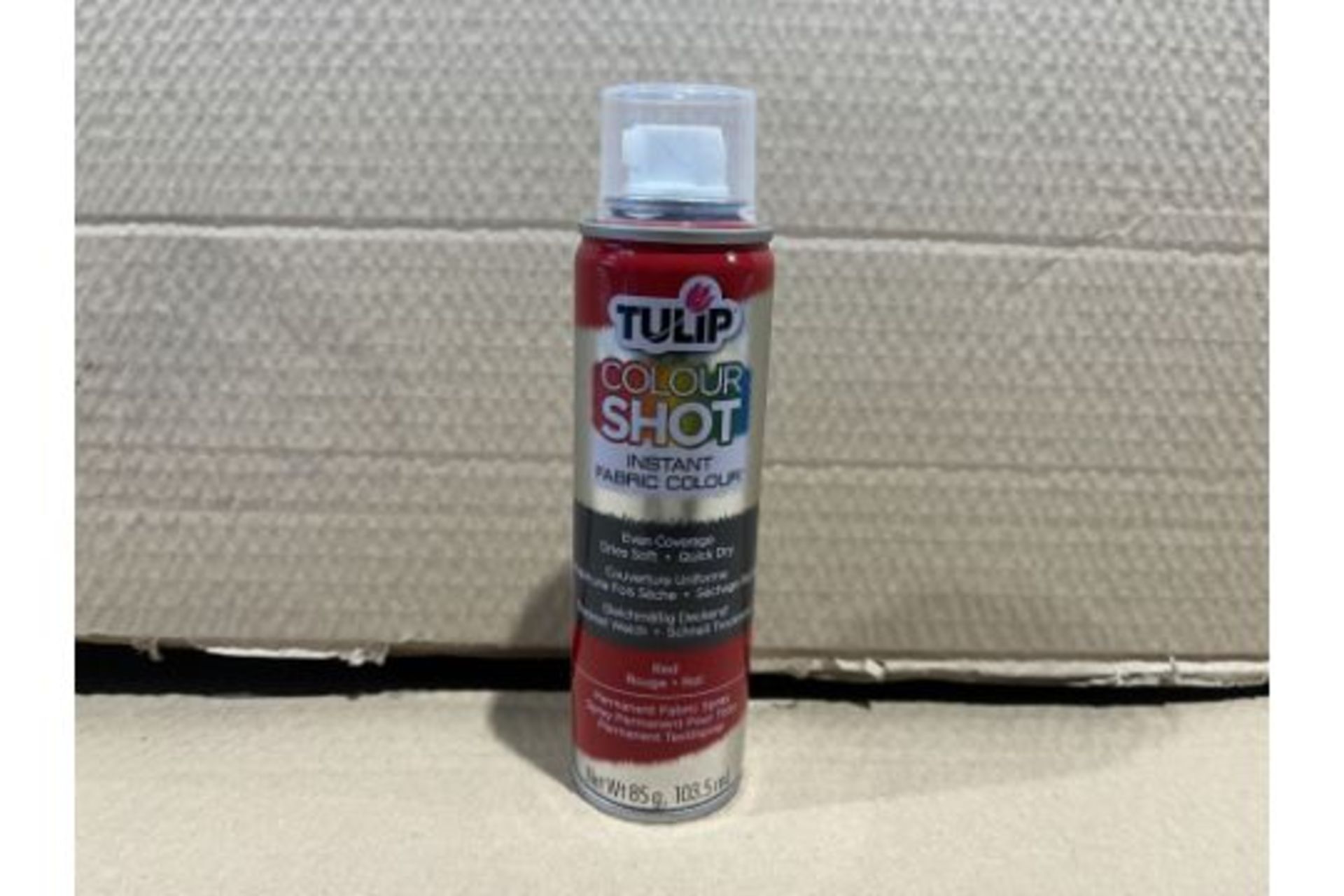 72 X BRAND NEW TULIP COLOUR SHOT AEROSOL RED 3OZ RRP £7 EACH S1RA