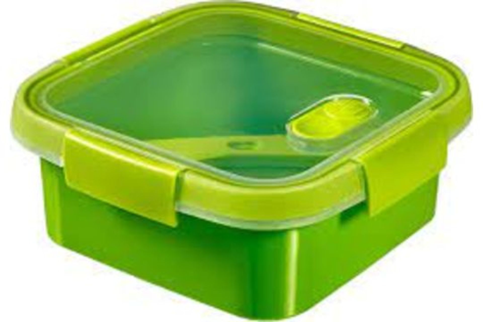 20 x NEW Curver Smart To Go - Square Lunch Box Storage Container with Knife, Fork & Spoon - Green,