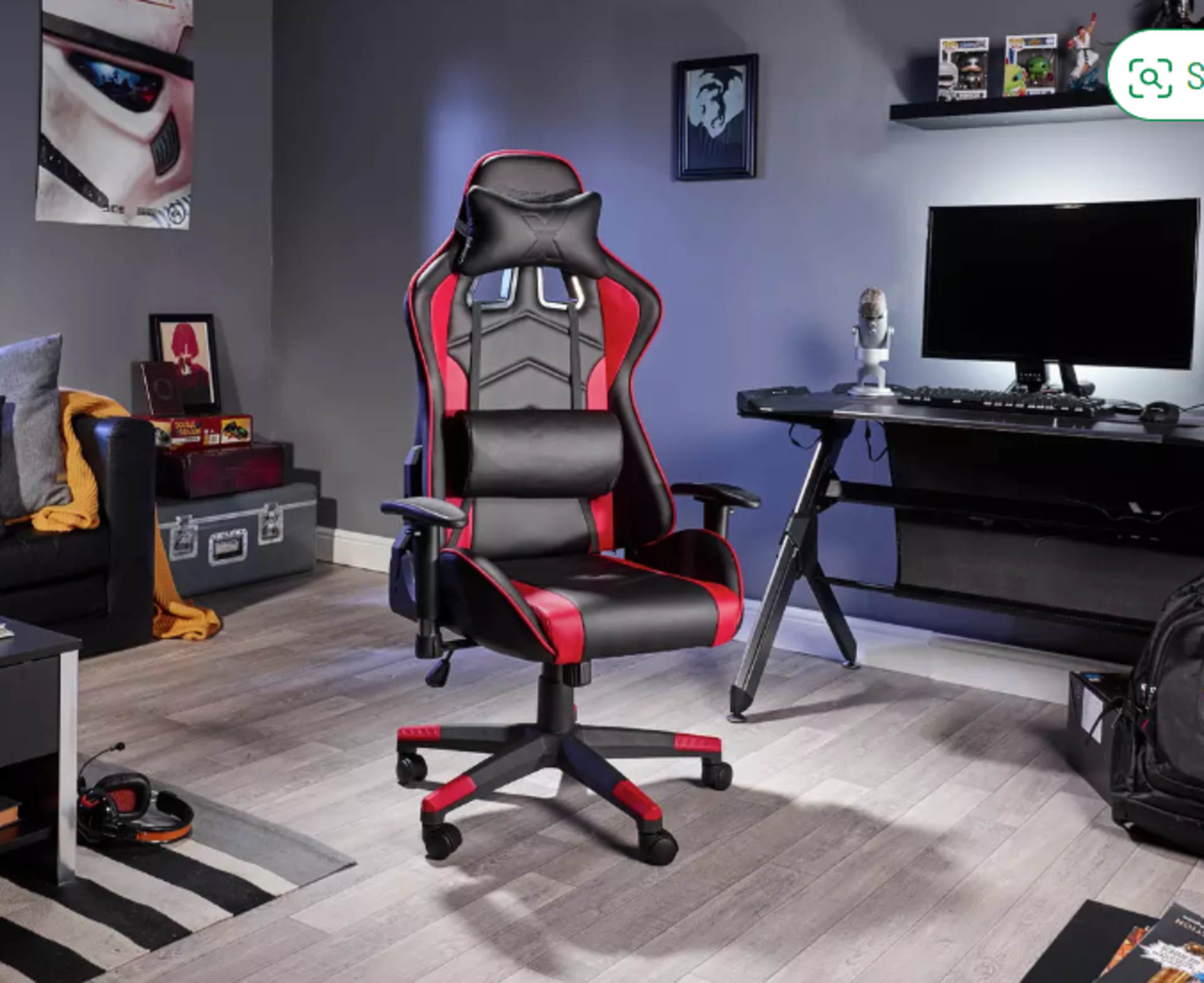 X Rocker Alpha eSports Ergonomic Office Gaming Chair - Red. RRP £199.00. Get gaming with the X - Image 2 of 2