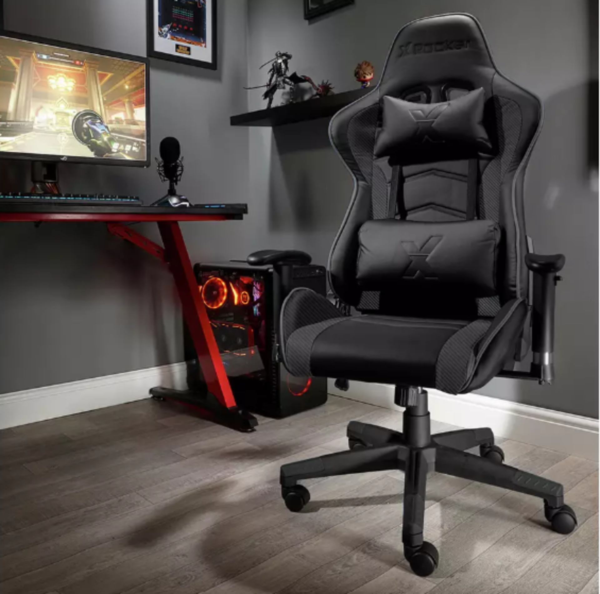 X Rocker Alpha eSports Ergonomic Office Gaming Chair -Black. RRP £190.00. Get gaming with the X - Image 2 of 3