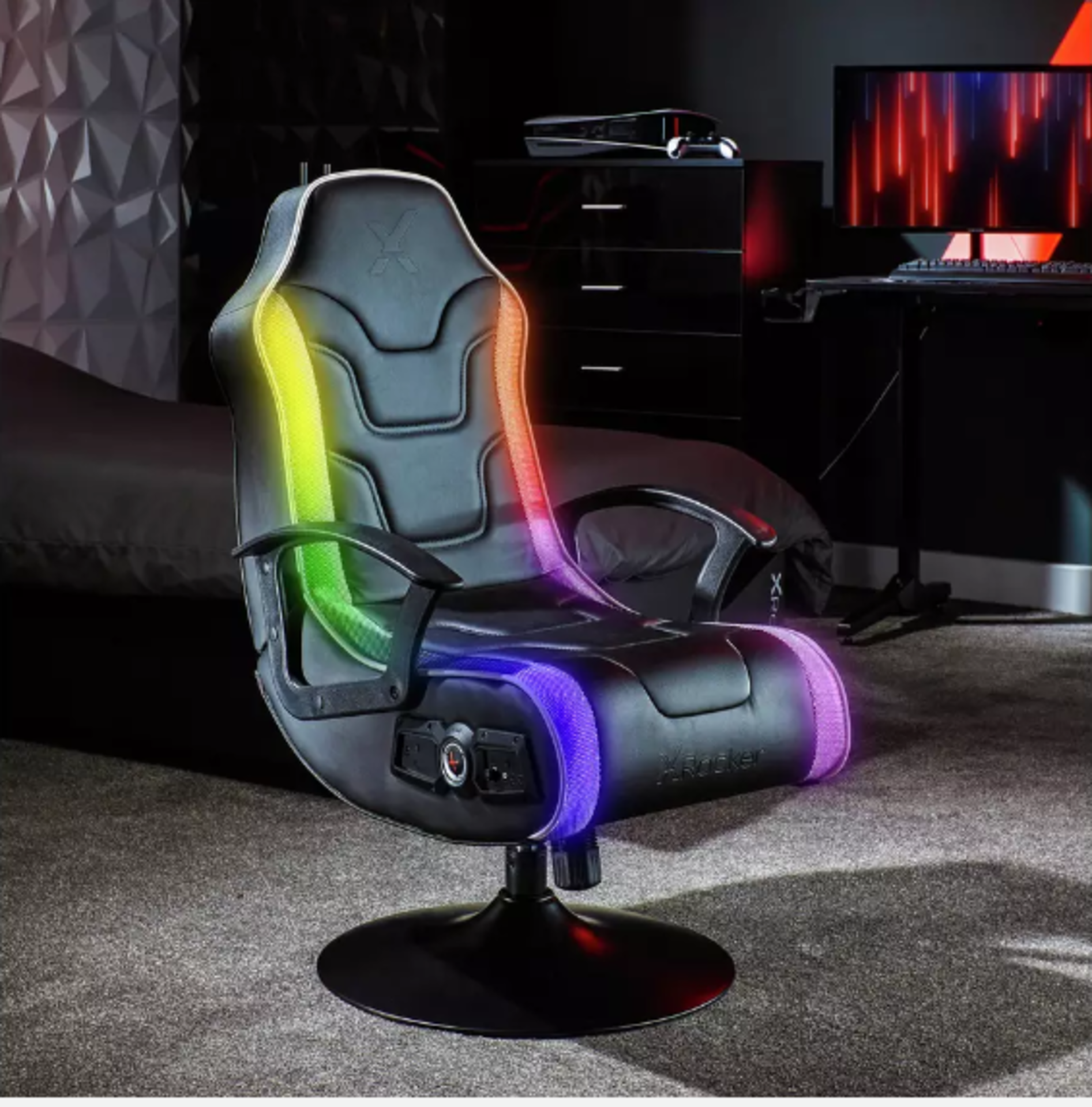 X Rocker Bolero 2.1 Audio Neo Motion LED Junior Gaming Chair. RRP £159.00. Unleash your true colours - Image 2 of 2