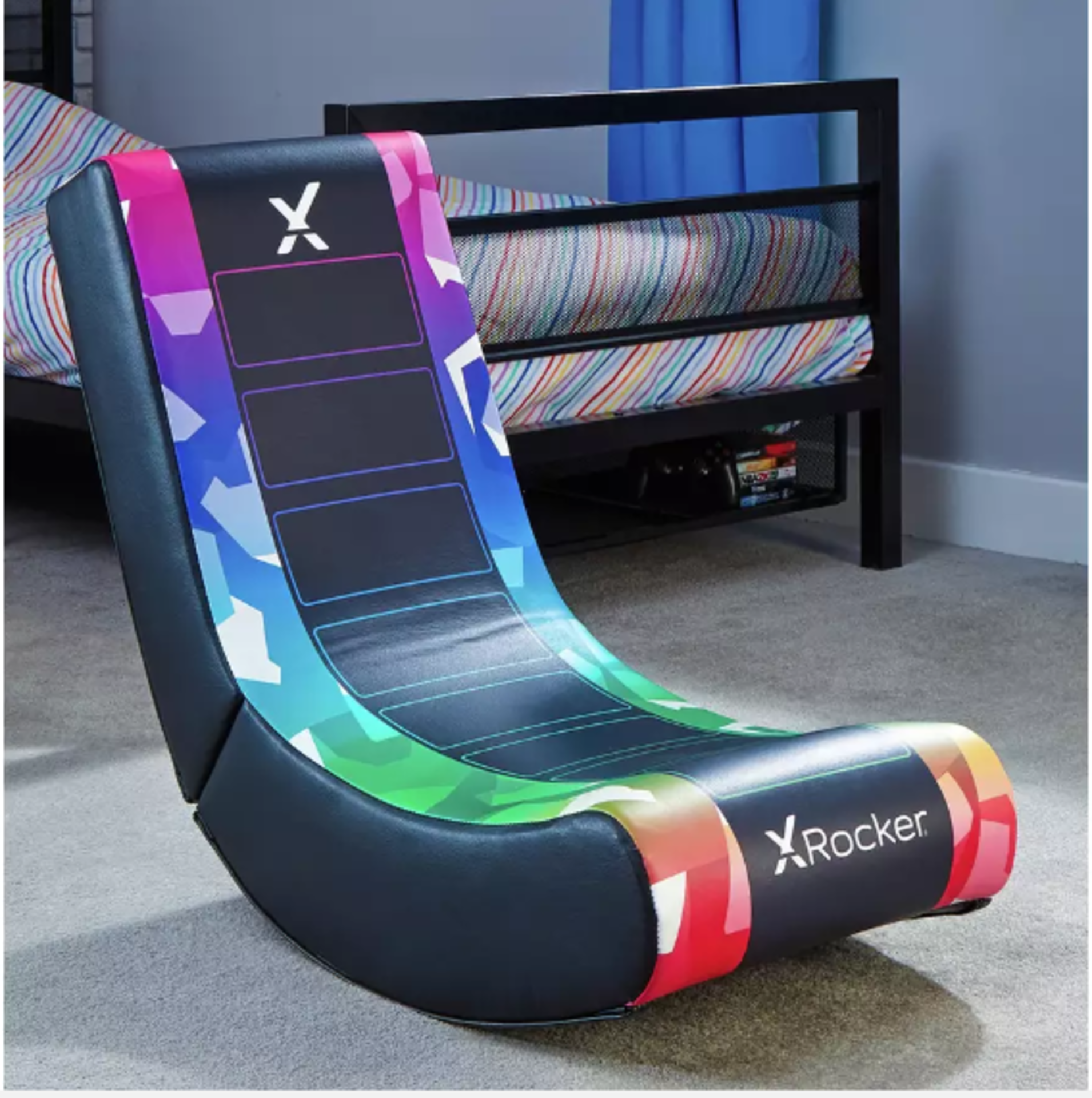 X Rocker Video Rocker Junior Gaming Chair - Camo Edition. RRP £89.99. Be ready for anything with the - Image 2 of 2