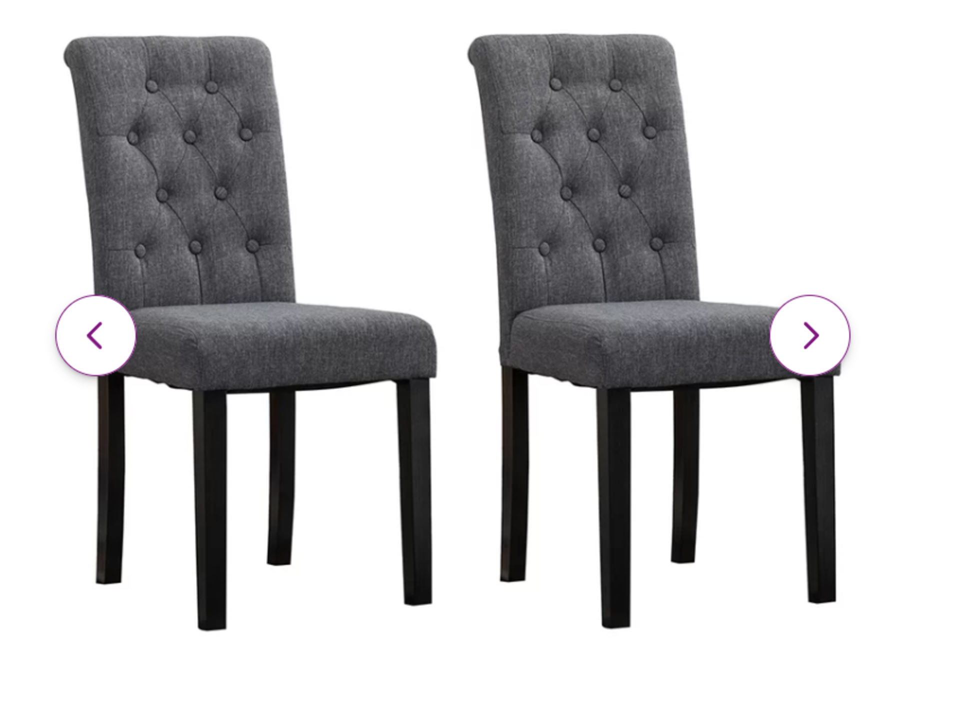 Brainard Tufted Linen Side Chair (Set of 2). RRP £159.99. This set of two dining chairs is a stylish