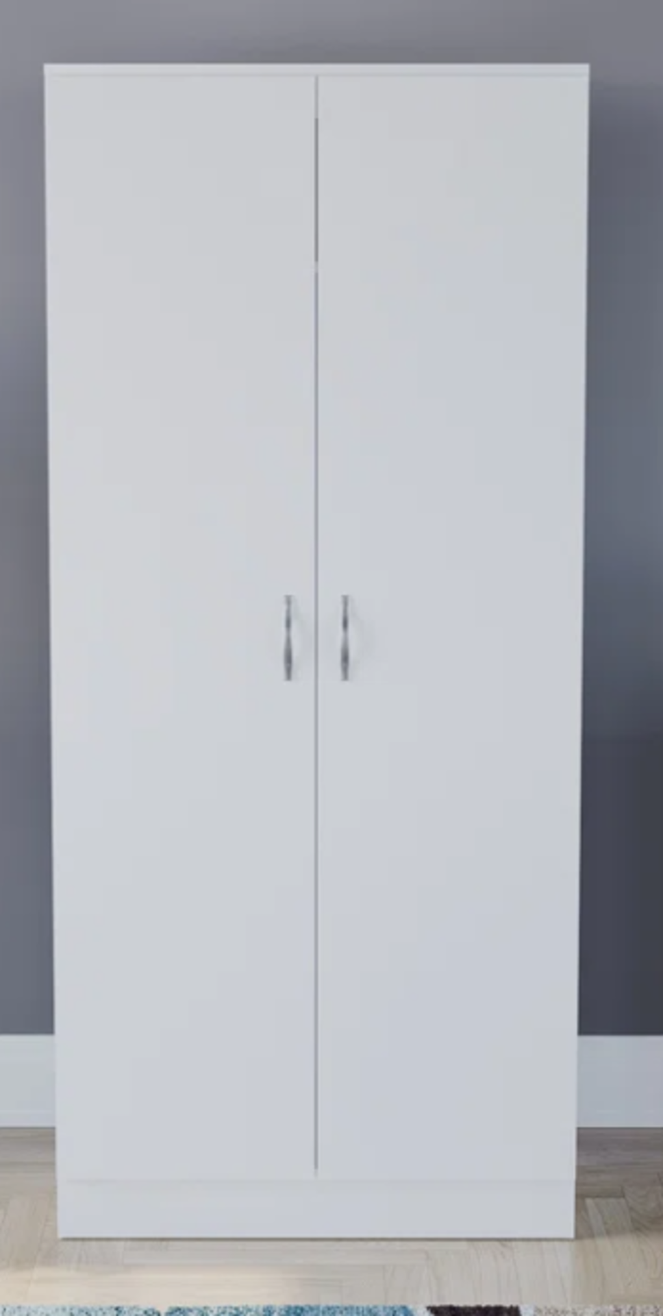 Mistaya 2 Door Manufactured Wood Wardrobe. RRP £155.99. Available in a range of colours to suit
