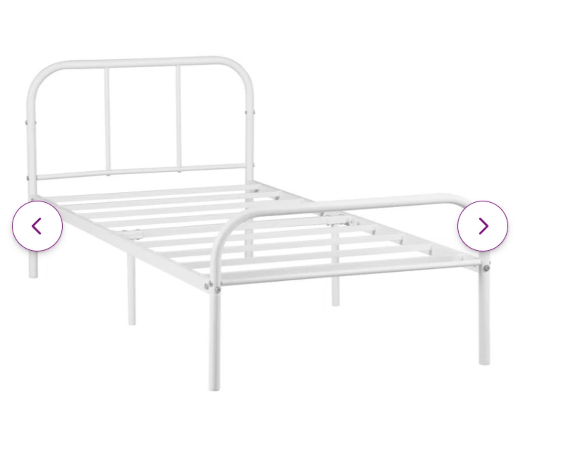 Aurora-Lily Metal Bed Frame. RRP £139.99. This bed frame uses a Northern European design to add - Image 2 of 2