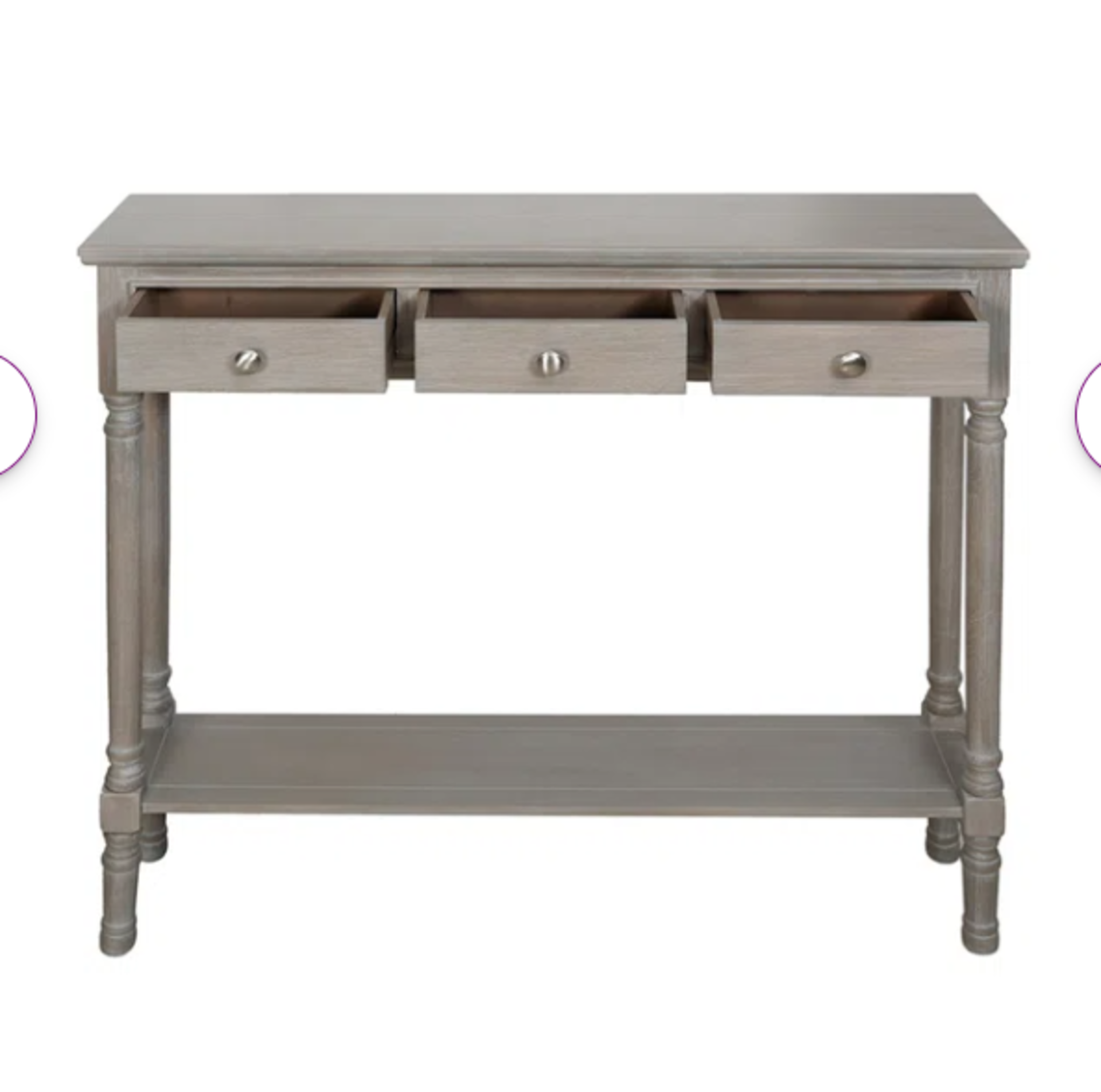 3 Drawer Console Table for Hallway & Living Room Furniture, Slim Entry Hall Table Cabinet. -U2 - Image 2 of 2